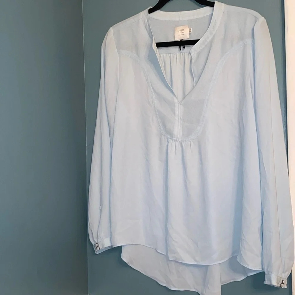 Anthropologie Light Blue Blouse